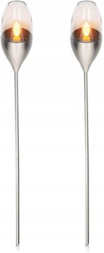 Lampa solarna wbijana Navaris biały 112 cm 2 szt.