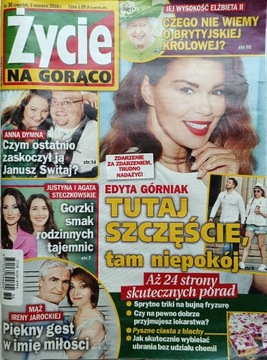 MAGAZYN ŻYCIE NA GORĄCO nr 36 / 2018 Górniak Dymna Steczkowska ELŻBIETA II