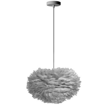 Lampa sufitowa żyrandol APP334 pióra szara glamour