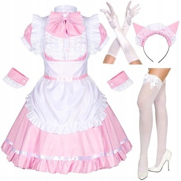 Lolita Strój pokojówki Cosplay sukienka Kostiumy