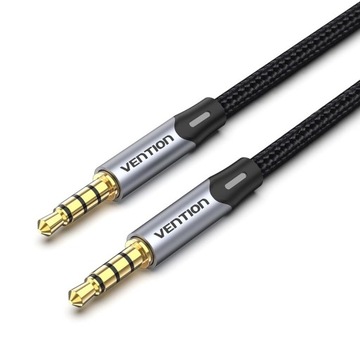 Kabel Mini Jack 3.5 AUX 4pin Słuchawki, Mikrofon 2m