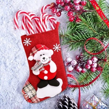 НОСКИ ДЛЯ КАМИНА ПОДАРКИ, РАЗНЫЕ УЗОРЫ, 4 ШТ.