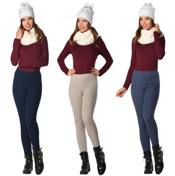 LEGGINSY OCIEPLANE getry zestaw 3szt GBD G1Z XXL44