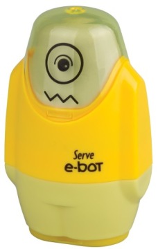 SERVE Точилка подвійна з гумкою E-Bot 2 в 1