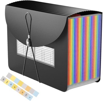 TECZKA HARMONIJKOWA KARTOTEKOWA ORGANIZER NA DOKUMENTY A4 XL 24 PRZEGRÓDKI