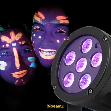 Reflektor Ultrafiolet SlimPar30 6x 2W IRC