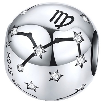 CHARMS ZNAK ZODIAKU PANNA srebro 925 srebrny koralik zodiak charms pr 925