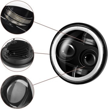 7 CALI REFLEKTOR LAMPA LED PRZEDNIA MOTOCYKL 150W