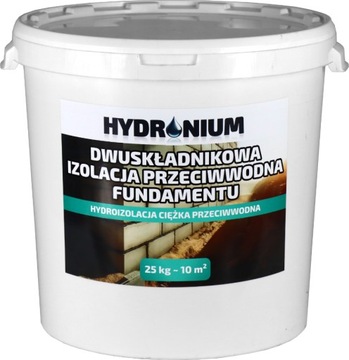 HYDRONIUM DWUSKŁADNIKOWA IZOLACJA PRZECIWWODNA FUNDAMENTU MASA KMB 25 KG