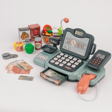 КАССОВЫЙ АППАРАТ МАГАЗИНА ИНТЕРАКТИВНЫЙ СКАНЕР ЖК-ДИСПЛЕЙ ЗВУКОВЫЕ АКСЕССУАРЫ