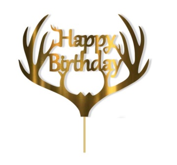 Торт ТОПЕР для охотника ЗОЛОТОЙ ОЛЕНЬ РОГА
