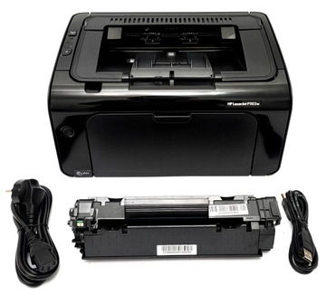 HP LaserJet P1102w (0-10K) pełen toner 100%, kable