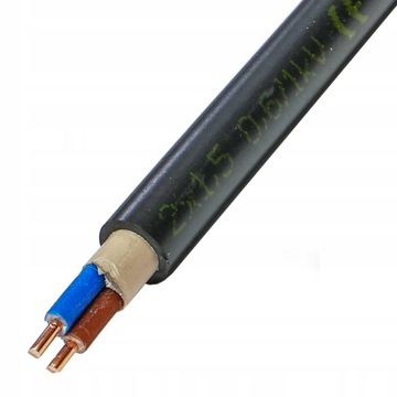 25m kabel przewód YKY 2x1,5mm ziemny UV zewnętrzny