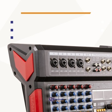 6-канальный сценический микшер DSP/BT + кабель XLR/RCA