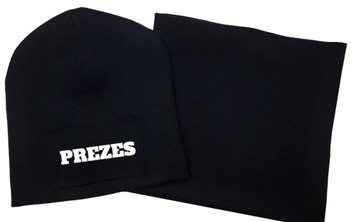 Czapka + komin Prezes prążek 40/46