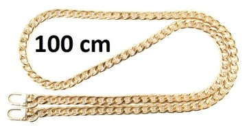 ŁAŃCUCH gruby duży PASEK do torebki ZŁOTY 100 cm