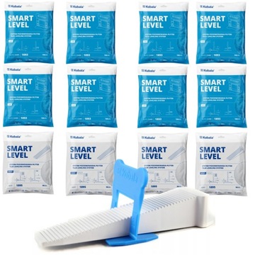 KUBALA SMART LEVEL DO POZIOMOWANIA PŁYTEK KLINY 200 + KLIPSY 2MM 800 SZTUK