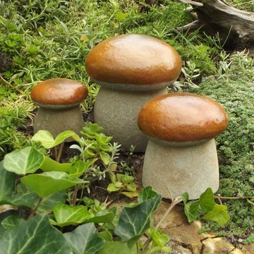 фигурки садовых грибов, набор из 3 шт., подарок