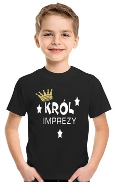 T-shirt Koszulka urodzinowa KRÓL IMPREZY