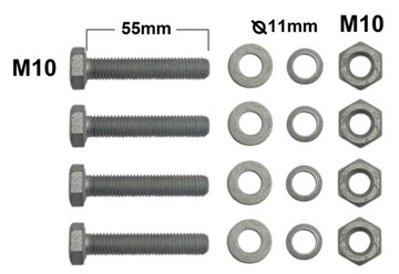 Шаровой фаркоп 4 винта КРАЙ НИЖНИЙ + винты