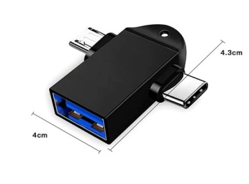 2 В 1 MICRO USB OTG АДАПТЕР USB-C НА USB 3.0 Type C