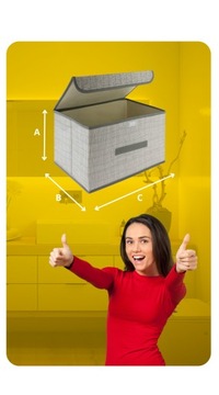 Pudełko Organizer Składany Zestaw 4 SZTUKI 40 x 25 x 25 cm