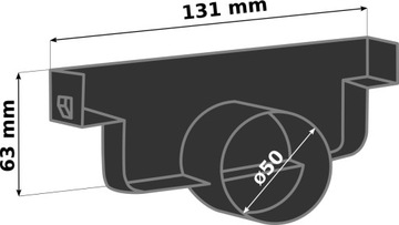 Zaślepka Prawa MAX-DRAIN BASIC System 1000x63 Odpływ Ø50 mm
