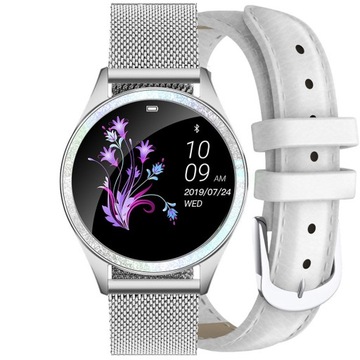 ZEGAREK G. ROSSI SMARTWATCH srebrny SMS KROKI FB PULS 2 PASKI