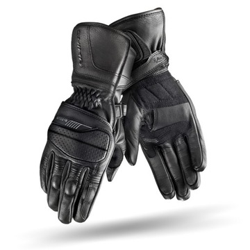 SHIMA D-TOUR BLACK RĘKAWICE MOTOCYKLOWE SKÓRA M