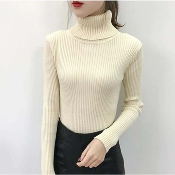 Autumn Winter Sweatshirt for Women High Neck Slim