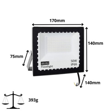 ГАЛОГЕННЫЙ СВЕТОДИОДНЫЙ ПРОЖЕКТОР 50ВТ ТОНКИЙ НАРУЖНЫЙ РАБОЧИЙ, ЭКОНОМИЧНЫЙ ДЛЯ СКЛАДОВ