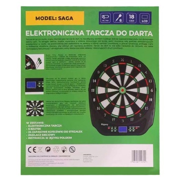 DART TARCZA ELEKTRONICZNA DO GRY W RZUTKI SAGA