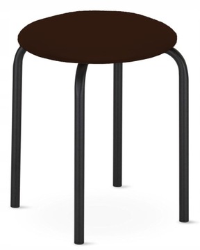 TABORET STOŁEK METALOWY CHICO-BL CIEMNY BRĄZOWY NS