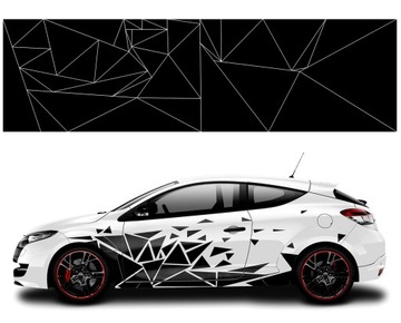 NAKLEJKI na Auto CAMO kamuflaż Trójkąty 84 sztuki