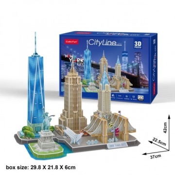 Skládačka pro Každého Puzzle pro Dítě Sada Puzzle 3D City Line NewYork