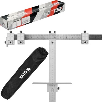 YATO KĄTOWNIK NASTAWNY SZABLON PRZYRZĄD WYZNACZANIA OTWORÓW 250MM YT-44130