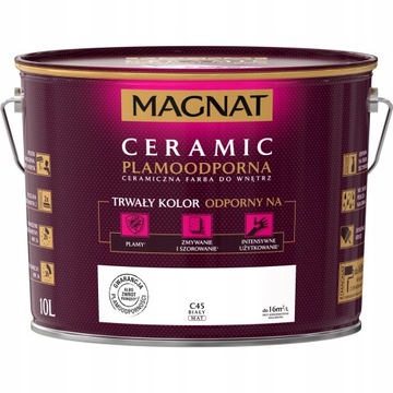 MAGNAT CERAMIC FARBA CERAMICZNA BIAŁY MAT C45 10L