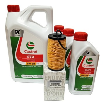 FILTR OLEJU OLEJ CASTROL 5W30 RN17 TRAFIC 2.0 BLUE DCI FIAT TALENTO