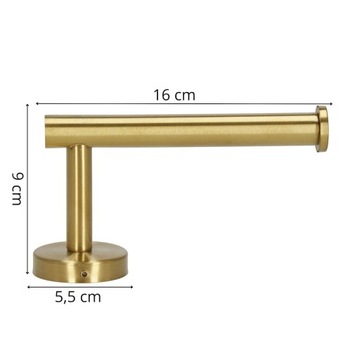 ДЕРЖАТЕЛЬ ДЛЯ ТУАЛЕТНОЙ БУМАГИ ВЕШАЛКА ДЛЯ УНИТАЗА ПОДСТАВКА LOFT, ЗОЛОТОЙ МЕТАЛЛ