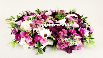 Весенне-летний свадебный приветственный венок ДОБРО ПОЖАЛОВАТЬ на дверь 45 см, свадебные цветы