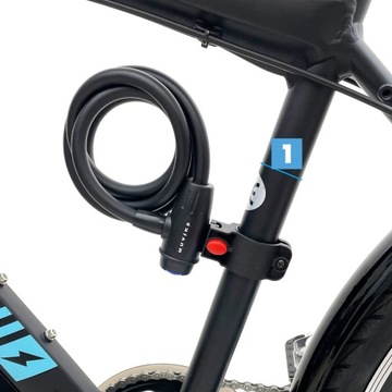 ВЕЛОСИПЕДНЫЙ ЗАМОК ТРОСОВОЙ ВЕЛОСИПЕДНЫЙ ЗАМОК С КЛЮЧОМ MUVIKE FLEX 1200/12K