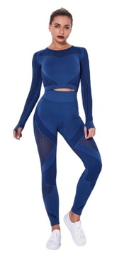 DAMSKI 2-CZĘŚCIOWY DRES FITNESS TRENINGOWY L