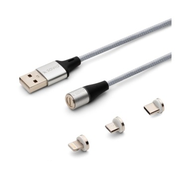 Магнитный кабель USB-USB Type C Micro и Lightning