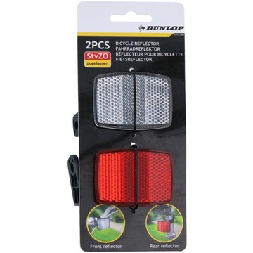 КОМПЛЕКТ ПЕРЕДНЕГО ЗАДНЕГО ОТРАЖАТЕЛЯ DUNLOP