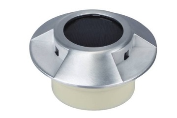 Solarny reflektor gruntowy 3 lampy solarne okrągłe