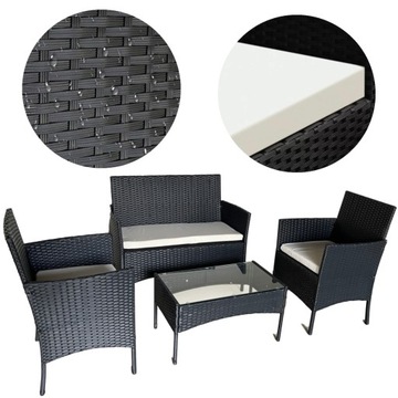 MEBLE OGRODOWE ZESTAW TECHNORATTAN ITALFORM RATAN