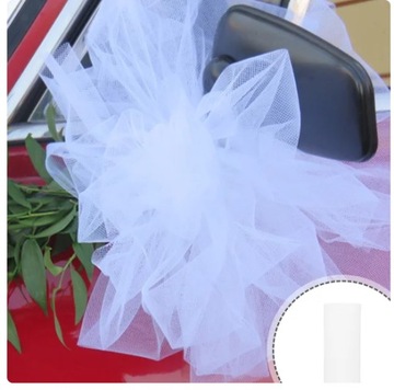 ТЮЛЬ ГЛАДКИЙ БЕЛЫЙ БЕЛЫЙ 30 см x 9 м WEDDING COMMUNION IHS