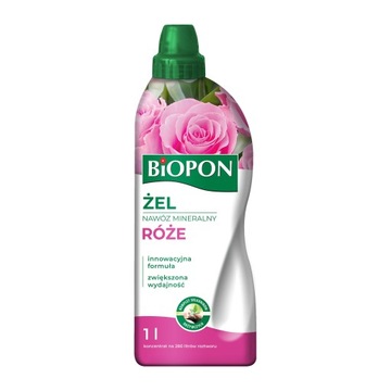 BIOPON NAWÓZ W ŻELU MINERALNY DO RÓŻ 1 L BARDZO WYDAJNY ODŻYWIAJĄCY