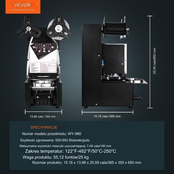 Zgrzewarka do kubków 500-650 kubków/h