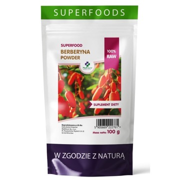 BERBERYNA proszek mielona 100g BERBERINE czysta